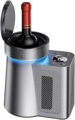 Electric Wine Chiller, 35℉-68℉ or 2℃-20℃ Temperature Control Portable Single Bottle Cooler Wine Cooler Bucket for 750ml Red/White Wine or Some Champagne for Cooler Keep Cold Up to 24h - Image 2