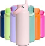 Elemental 40oz Insulated Water Bottle with Straw - 100% Leak-Proof Stainless Steel Core Water Bottles for Travel, Sports and Gym - Double Wall Insulation & BPA Free - Blush Pink - Image 2