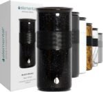 Elemental Artisan Insulated Tumbler, Triple Wall Coffee Travel Mug, Reusable Stainless Steel Coffee Tumbler with Ceramic Lid, Thermal Coffee Cups for Hot (6 Hrs) & Cold (18 Hrs), 16oz - Black Speckle - Image 2