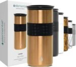 Elemental Artisan Insulated Tumbler, Triple Wall Coffee Travel Mug, Reusable Stainless Steel Coffee Tumbler with Ceramic Lid, Thermal Coffee Cups for Hot (6 Hrs) & Cold (18 Hrs), 16oz - Copper - Image 2