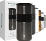 Elemental Artisan Insulated Tumbler, Triple Wall Coffee Travel Mug, Reusable Stainless Steel Coffee Tumbler with Ceramic Lid, Thermal Coffee Cups for Hot (6 Hrs) & Cold (18 Hrs), 16oz - Gunmetal - Image 2