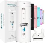 Elemental Iconic Kids Water Bottle with Straw Lid & Charms Strap, Leak-Proof When Closed, Triple Insulated Stainless Steel Reusable Water Bottle - 14oz, White - Image 2