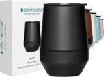 Elemental Recess Wine Tumbler - Triple Wall Insulated Stainless Steel Coffee Mug for Hot & Cold Drinks - Portable Cup with Shatterproof Sip Lid for Camping, Outdoor & Travel - 10oz - Black - Image 2