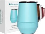 Elemental Recess Wine Tumbler - Triple Wall Insulated Stainless Steel Coffee Mug for Hot & Cold Drinks - Portable Cup with Shatterproof Sip Lid for Camping, Outdoor & Travel - 10oz - Robin's Egg - Image 2