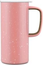 Ello Campy 18oz Stainless Steel Travel Mug with Handle and Leak-Proof Slider Lid, Reusable, Vacuum Insulated, Perfect for Coffee or Tea, Home, Gift, Travel, Office, BPA Free, Georgia Peach - Image 2