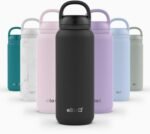 Ello Cooper Twist 32oz Stainless Steel Water Bottle with Chug Lid | Leak Proof | Double Walled and Vacuum Insulated | Built in Carry Loop | Dishwasher Safe | Black - Image 2