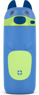 Ello Ellies 12oz Vacuum Insulated Stainless Steel Kids Water Bottle with Straw and Built-in Carrying Handle and Leak-Proof Locking Lid for School Backpack, Lunchbox and Outdoor Sports, Dog - Image 2