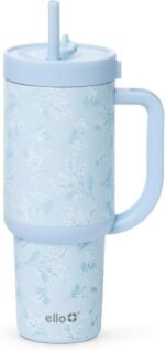 Ello Oasis 30 oz Tumbler with Handle & Retracting Straw | Reusable Insulated Stainless Steel Cup 100% Leakproof, Gifts for Teens Women Men | Keeps cold for 24 Hours, Cup Holder Friendly, Sweet Alyssum - Image 2