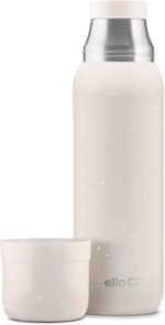 Ello Therma 32oz Insulated Stainless Steel Thermos for Hot & Cold Beverages with Leak Proof Lid & Built-in Cup, Triple Wall Insulation, Hot 24 Hrs, Perfect for Coffee,Tea, Dishwasher Safe, Cream - Image 2