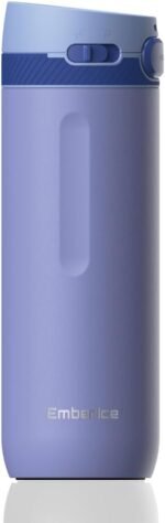 EmberIce 20 oz Vacuum Insulated Bottles - Double Wall Coffee Thermal for Travelers & Campers, Keeps Drinks Hot 18H, Cold 24H, Leak-Free, BPA-Free, Food-Grade Stainless Steel (Steel Blue) - Image 2