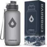 Embrava 40oz Water Bottle - Large with Travel Carry Ring - Wide Leak Proof Drink Spout - Heavy-Duty, BPA & BPS Free Tritan Plastic - Best for Sports, Hiking, Gym, Men & Women - Image 2