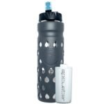 Epic Escape | Glass Water Bottle with Filter | USA Made Filter | Dishwasher Safe | Borosilicate Glass with Silicone Sleeve | BPA Free Water Bottle | Removes 99.99% Tap Water Contaminants | Filtered - Image 2