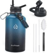 EvoPhlask 64 oz Insulated Water Bottle(Cold for 48Hrs), Large Stainless Steel Water Bottle BPA Free, Leak Proof Half Gallon Water Jug for Sport, Hiking, Camping, Travel, Indigo Black - Image 2