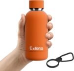 Exllena Small Water Bottle 12oz with Clip, Double Wall Stainless Steel Vacuum Small Insulated Water Bottle Keeps Drinks Cold 24 Hrs/Hot 12 Hrs for Kids Handbag School BPA Free (Bright Orange) - Image 2