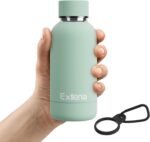 Exllena Small Water Bottle 12oz with Clip, Double Wall Stainless Steel Vacuum Small Insulated Water Bottle Keeps Drinks Cold 24 Hrs/Hot 12 Hrs for Kids Handbag School BPA Free (Mint) - Image 2