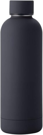 FAMKX 17oz Stainless Steel Insulated Narrow Mouth Sports Water Bottle, Double wall Cola Shape Vacuum flask (500ml, Black) - Image 2