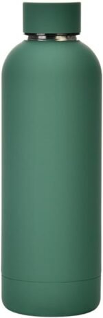 FAMKX 17oz Stainless Steel Insulated Narrow Mouth Sports Water Bottle, Double wall Cola Shape Vacuum flask (500ml, Dark green) - Image 2