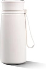 FYJHLQZZ Mini Water Bottle 10oz Small Thermo for Hot and Cold Drinks Vacuum Insulated Water Bottle with Handle Leak Proof Sport Tumbler Coffee Travel Mug (White) - Image 2