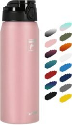 Fanhaw 24 Oz Insulated Stainless Steel Vacuum Water Bottle with Anti-Dust Pop-Open Lid - For Kids, Women, Men | Leak & Sweat Proof (Pink) - Image 2