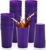 Fasmov 30 Pack 16 oz. Plastic Cups Plastic Tumblers Blank Reusable Drink Tumblers for Parties, Events, Marketing, Weddings, Purple - Image 2