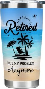 Fatbaby Retirement Gifts for Men Women,Happy Retirement Travel Tumbler Cup,Retired Gifts for Coworker Boss Teacher Doctor Dad, Vacuum Insulated Stainless Steel Tumbler 20oz - Image 2
