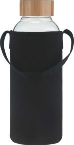 Ferexer 48 oz Sports Borosilicate Glass Water Bottle with Bamboo Lid with Neoprene Sleeve - Image 2
