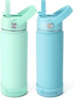 Fimibuke Kids Insulated Water Bottle, 18oz BPA FREE Kids Cup with Straw Double Wall Vacuum Tumbler 18/8 Stainless Steel Leak Proof Toddler Water Bottle for School Boys Girls (2 Pack,Underwater World) - Image 2