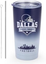 Football Tumblers,20oz Car Cups,Sports Travel Coffee Mug, 304 Stainless Steel Cup, Hot Drinks,Cold Drinks,Gifts for Men, Women and Fans - Image 2