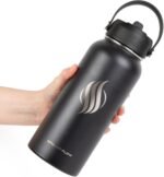 Fount Flow Insulated Water Bottles 32oz, 3 Lids (Straw Lid), Leak Proof, Stainless Steel, Vacuum Insulated, Water Bottles for School & Travel - Image 2