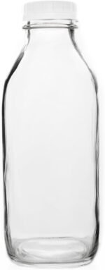 Fox Run Glass Classic Milk Bottle With Lid, 32 oz or 1 Quart Capacity - Image 2