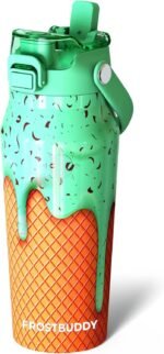 Frost Buddy 16oz Insulated Water Bottle with Straw & Chug Lid | Leak-Proof Stainless Steel | 24-Hours Cold | Sweat-Proof, Cup Holder Friendly | Ideal for Gym, Travel, Sports & Everyday Hydration - Image 2