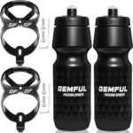 GEMFUL Bike Water Bottles with Bicycle Holder 750ml Mtb Cycling Squeeze 24 oz Sport Bottle 2 Pack - Image 2