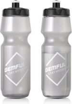 GEMFUL Cycling Water Bottle BPA Free Reusable Bike Gym Fitness Clear Squirt Squeeze Bottles Sports Leakproof Bicycle Workout 24oz 2 Pack - Image 2