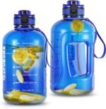 GIFUBOWA 3l Large Water Bottle with Straw and Time Marker 0.8 Gallon/105oz Sport Big Drinking Goals Huge Bottles 3 Litre with Handle Leakproof 3 liter Jug BPA Free for Fitness Gym Yoga and Outdoor - Image 2