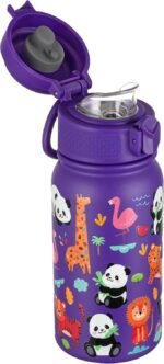 GOPPUS 12oz Kids Water Bottle with Straw Lid – BPA-Free, Leak-Proof, Insulated Stainless Steel – Sweat-Proof, Reusable for School, Sports, and Outdoor Activities - Image 2