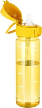 GOPPUS 17oz Water Bottle with Straw & One-Touch Lid, BPA-Free Tritan Sports Bottle, Leakproof, Time Marker, Wide Mouth for Gym, Travel, Office - Image 2