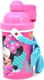 GRANSHOP Disney Classic Minnie Carrying Strap One Touch Water Bottles with Reusable Built in Straw - Safe Approved BPA Free, Easy to Clean (Minnie Canteen 16.9oz) - Image 2
