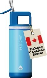 GROSCHE Alpine Flip n' Sip 16oz Insulated Kids Water Bottle - Stainless Steel, Leakproof Flask with Straw - Perfect for Gym, Travel & Outdoor Use - Keeps Water Cold upto 60 hrs - Scuba Blue - Image 2