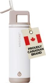 GROSCHE Alpine Flip n' Sip 20 oz Insulated Water Bottle - Stainless Steel, Leakproof Flask with Straw - Perfect for Gym, Travel & Outdoor Use - Keeps Water Cold up to 60 hrs - Cream White - Image 2
