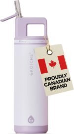 GROSCHE Alpine Flip n' Sip 20 oz Insulated Water Bottle - Stainless Steel, Leakproof Flask with Straw - Perfect for Gym, Travel & Outdoor Use - Keeps Water Cold up to 60 hrs - Lavender - Image 2