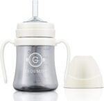 GROSMIMI Spill Proof no Spill Magic Sippy Cup with Straw with Handle for Baby and Toddlers, Customizable, PPSU, BPA Free 6 oz (White) - Image 2