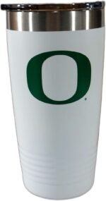 Game Day Outfitters Oregon University 20oz White Travel Tumbler- Stainless Steel Double Walled Beverage Tumbler with Acrylic Lid- Oregon Ducks Drinkware For Office, Home, Auto, Campus - Image 2