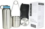 Gearland Canteen Stainless Steel Water Bottle with Nested Camping Cup and Lid for Bug Out Bag, Bushcraft Gear, Metal Canteen with a Wide Mouth Water Bottle and Mess Kit - Image 2