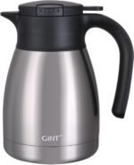 GiNT 34Oz Thermal Coffee Carafe, Insulated Stainless Steel Coffee Carafes for Keeping Hot/Double Walled Vacuum Coffee Carafe (Silver, 1L) - Image 2