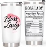 Gifts for Boss Woman, Boss Lady Tumbler Gift for Women Manager Leader - Thank You Appreciation Gifts for Birthday, 20 OZ Stainless Steel Insulated Travel Coffee Tumbler Cup - Image 2