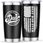 Gifts for Dad from Daughter Son - Dishwasher Safe "Best Dad Ever" Gift for Christmas Birthday Fathers Day - Laser Engraved Dad Cup Mug Tumbler with The Man The Myth The Legend, 20 oz Stainless Steel - Image 2