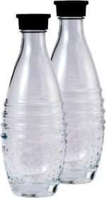 Glass Carbonating Bottle fits SodaStream Aqua Fizz, Crystal, and Penguin Sparkling Water Machines, Not for Plastic Bottle Machines, 2-Pack - Image 2