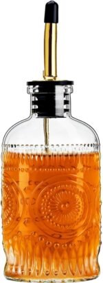 Glass Coffee Syrup Dispenser Bottles 7 OZ, Simple Syrup Bottles with Metal Pour Spout, Syrup Dispenser for Coffee Bar Accessories for Maple Honey Syrup Oil and Sauces - Image 2