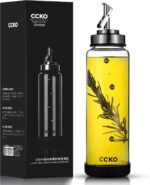 Glass Olive Oil Dispenser Bottle Shatterproof and Leakproof with Stainless Steel Spouts High Temperature Resistant 17oz Cooking Oil and Vinegar Cruet Dispenser - Image 2