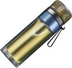 Glass Tea Infuser Bottle, Portable Loose Leaf Tea Mug Infuser Water Bottle Tea Filter Bottle Tea and Water Separation Bottle with Infuser for Home Travel(Blue) - Image 2